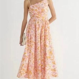 J. Crew Floral Maxi Dress - Orange and White size 10